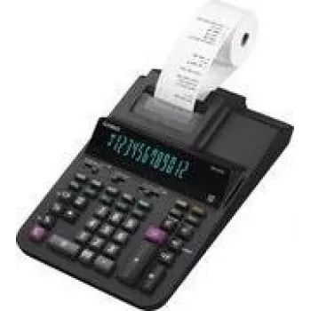 Pöytälaskukone CASIO DR-200R-BK, kompakti musta laskukone