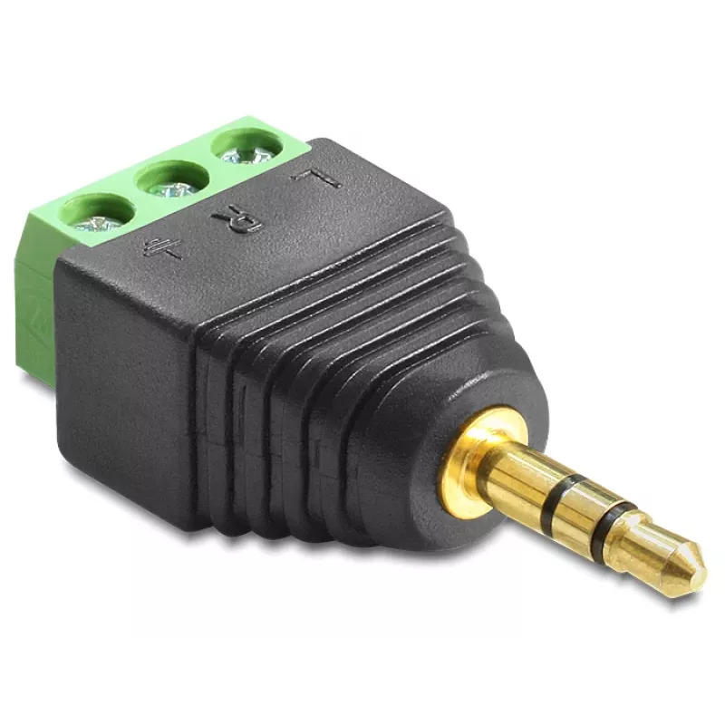 Adapteri DeLOCK 65419 3,5 mm 3p musta vihreä hopea