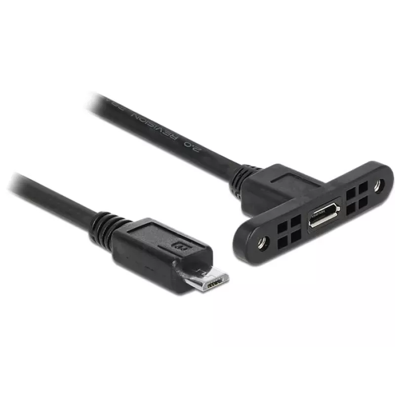USB-kaapeli DeLOCK 85245 USB 2.0 0,25 m Micro-USB B musta
