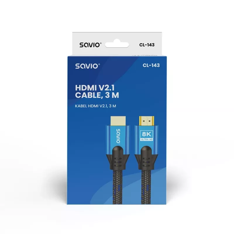 HDMI-kaapeli Savio CL-143 3 m