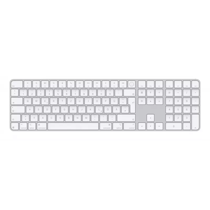 Apple Magic -näppäimistö MXK73D/A yleiskäyttöön USB + Bluetooth QWERTZ saksa valkoinen