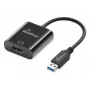 USB-A–HDMI audio- ja videomuunnin MediaRange MRCS232, 20 cm kaapeli, musta