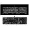 Johdollinen A4Tech-näppäimistö FX60H USB QWERTY – Full-Size 100 %, taustavalaistu valkoinen, harmaa, USB-keskitin