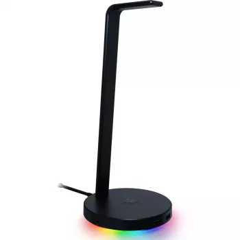 Razer Base Station V2 Chroma, musta, 2 x USB 3.1 -liitäntää, 1 x 3,5 mm -yhdistelmäliitäntä sisäänrakennetulla DAC:lla, 7.1-tilaääni, Razer Chroma™ RGB, alumiinirakenne, liukumaton jalusta
