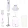 Adler AD 4620 sauvasekoitinsarja, 800 W, 2 nopeutta, 450 ml pilkkoja, 750 ml astia, vispilä, valkoinen