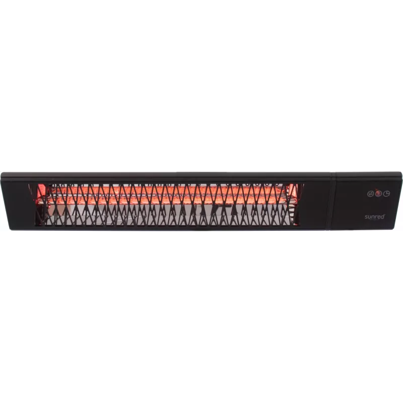 Infrapunalämmitin SUNRED PRO25W-SMART, seinäkiinnitteinen kolmio tumma, 2500 W, musta, IP55