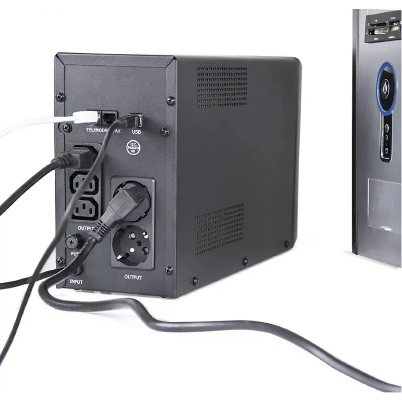 Gembird EG-UPS-035 UPS (keskeytymätön virransyöttö) Line-Interactive 2 kVA 1200 W 5 AC-lähtöä