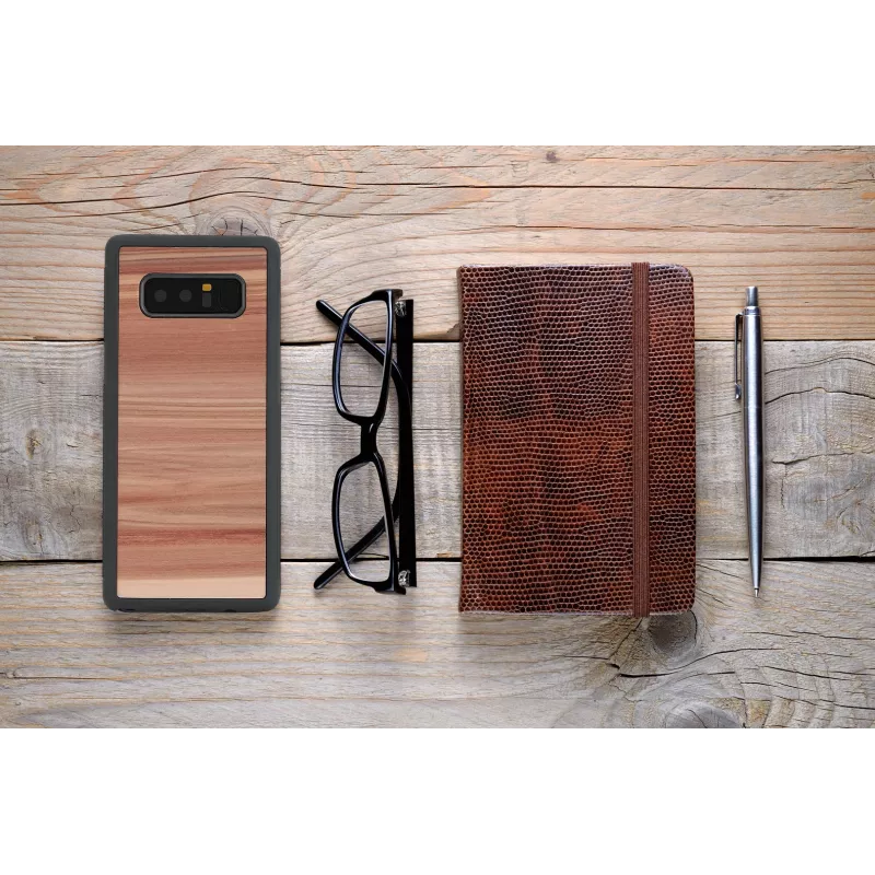 Älypuhelinkotelo man and wood Galaxy Note 8 — cappuccino musta suojakotelo