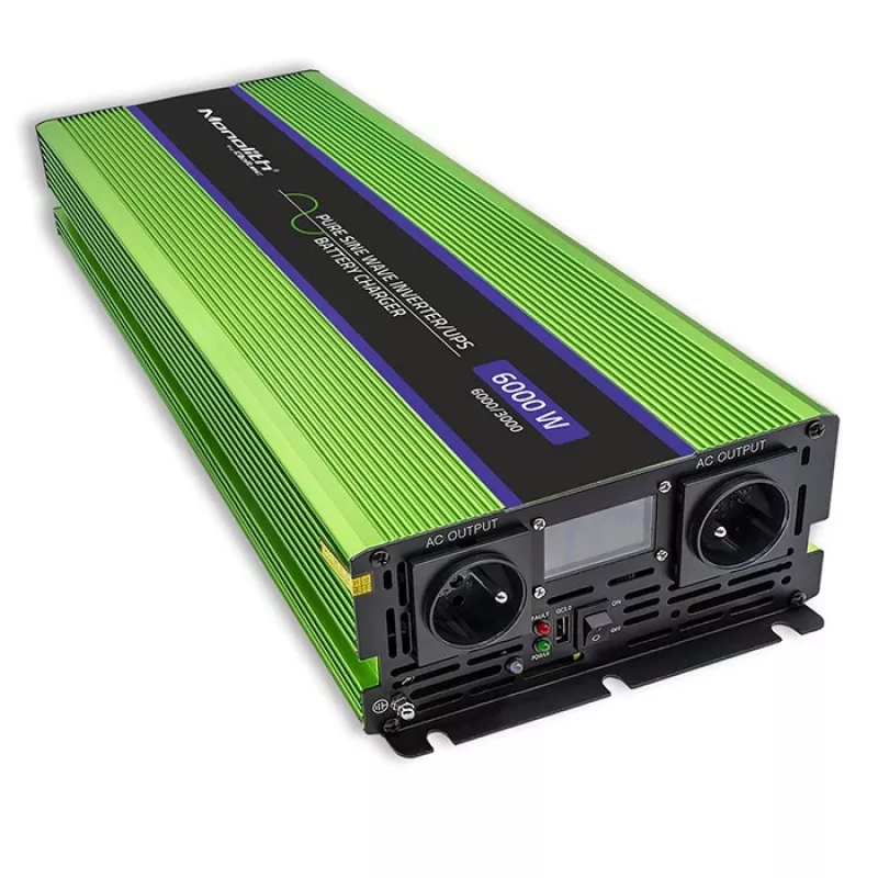 Auto-invertteri Qoltec Monolith 6000 W vihreä 12 V
