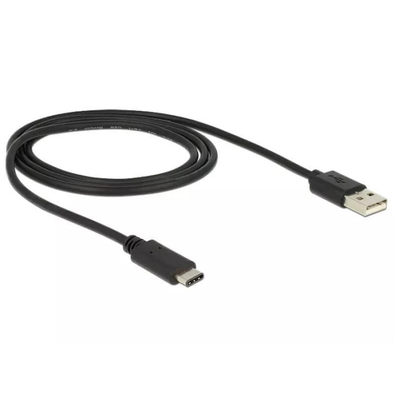 USB-kaapeli DeLOCK 83600 USB 2.0 1 m USB-C USB-A musta