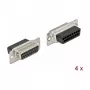 Jatkoliitin DeLOCK 66720 D-Sub 15-pin musta hopea