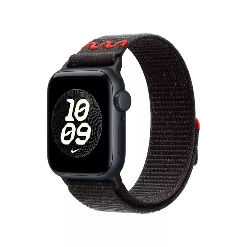 Apple Nike Sport Loop -ranneke musta nylon, kierrätetty polyesteri, spandex
