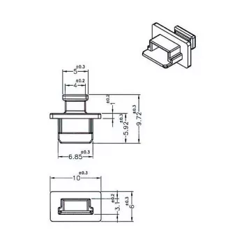 Liittimen suojakansi USB Mini-B DeLOCK 64011