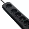 Ylijännitesuoja Qoltec 50171 musta 7 AC-pistorasiaa 230V 1,5m