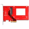 DeLOCK PCI Express x4 -kortti 1 x sisäiseen U.3 punainen hopea