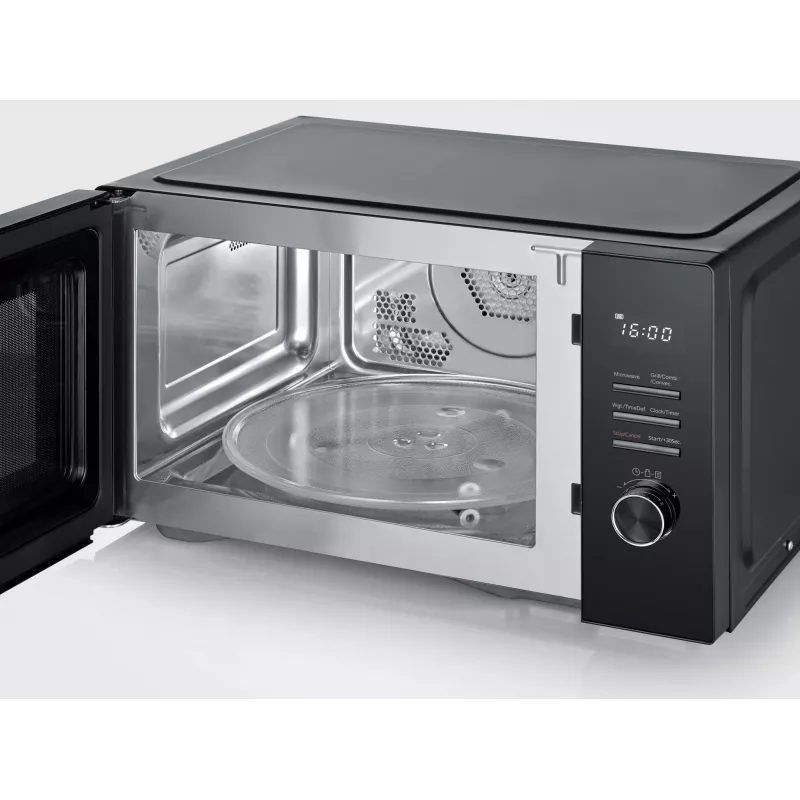 Severin MW 7798 yhdistelmämikroaaltouuni, pöytämalli, 29 l, 900 W, musta, 315 mm kiertolevy