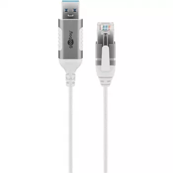 Goobay Ethernet-kaapeli USB-A 3.0 - RJ45 ohut 10 m – yhdistä reititin, modeemi tai (74383)