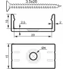 Asennus-U-profiili 20 mm EUROLITE 51210869 muovi