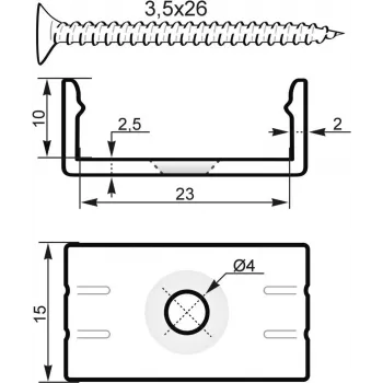 Asennus-U-profiili 20 mm EUROLITE 51210869 muovi
