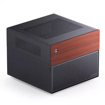Jonsbo N4 Microtower-kotelo musta tukeva teräs kompakti PC-kotelo