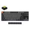 Mekaaninen näppäimistö Keychron K1X-A4 80 % QWERTY englanti, USB + Bluetooth, 87 näppäintä, LED-taustavalo, harmaa