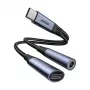 2-in-1 äänisovitin Joyroom SY-C02 — Type-C 3,5 mm + Type-C, musta