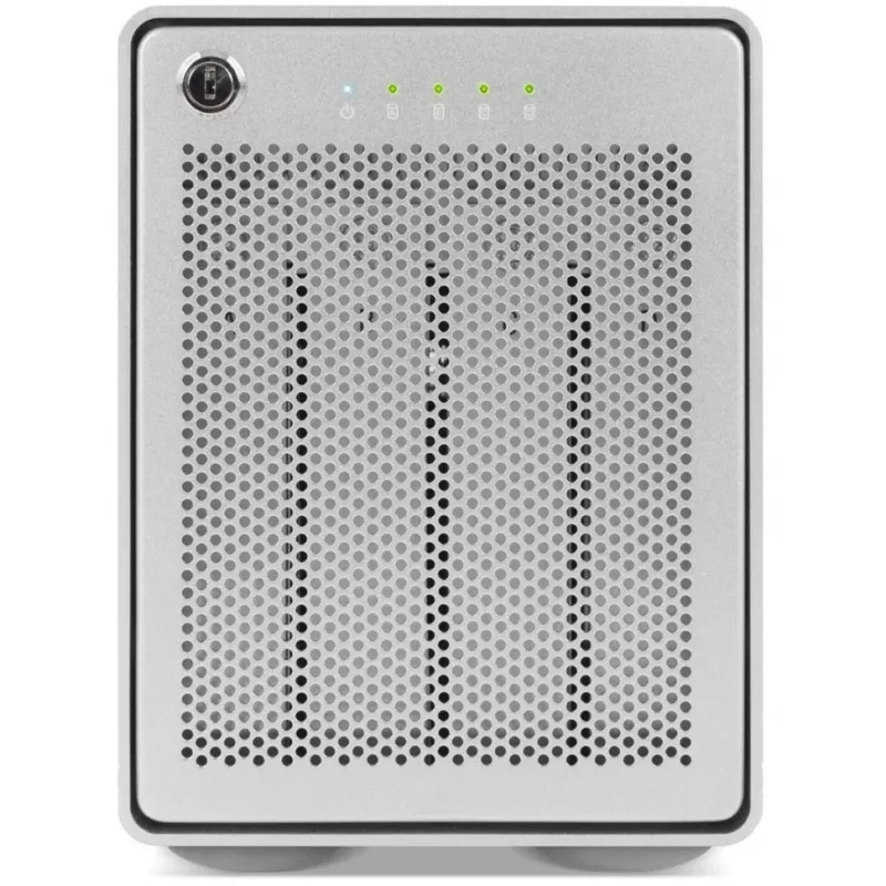Mercury Elite Pro Quad, levykotelo hopea, USB 3.2 Gen 2, RAID-valmis