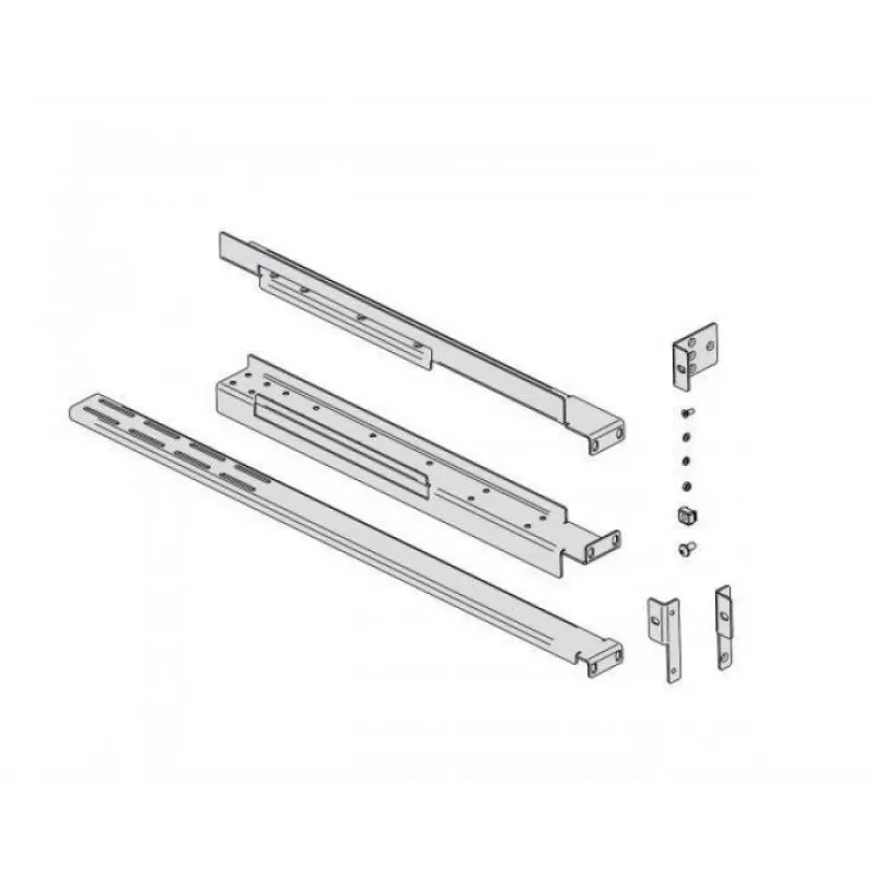 Rack-Montageset EVER UPS:lle, malli W/OP-ZA00-0002/00, säädettävä kiskoväli 800–1200 mm, hopea