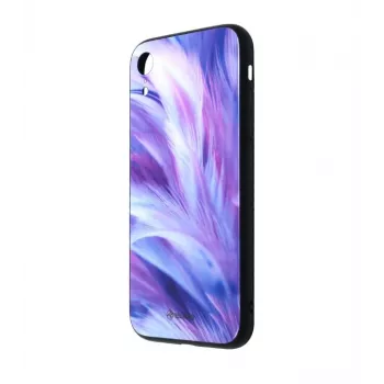 Tellur Cover Glass -näytönsuojalasi print iPhone XR, painettu sulkadesign