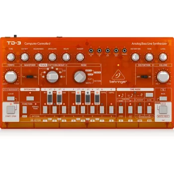 Behringer TD-3-TG analoginen bassolinjasyntetisaattori, läpinäkyvä oranssi