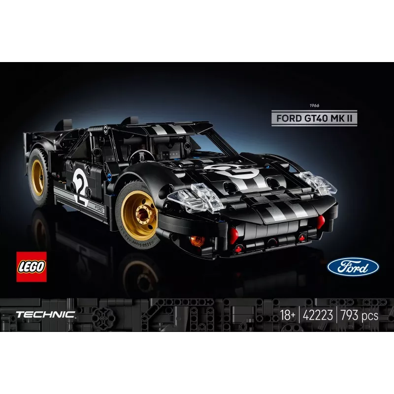 LEGO TECHNIC 42223 1966 Ford GT40 MKII kilpa-auto