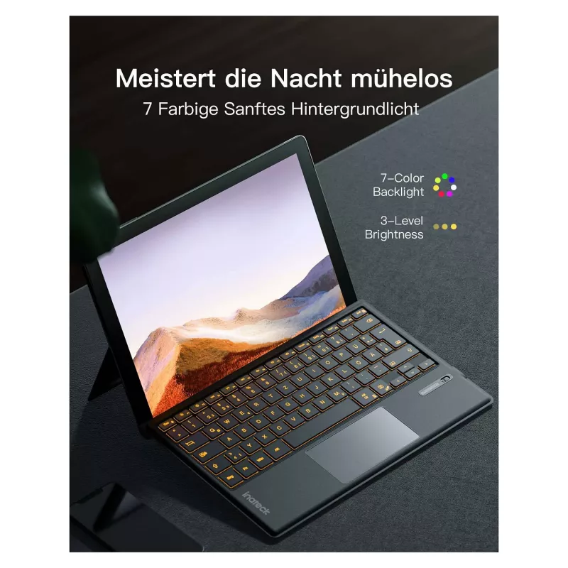 inateck näppäimistö Surface harmaa, Sureface GO 1-4 Com. QWERTZ