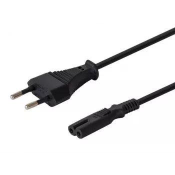 Virtajohto SAVIO CL-97 — 1,2 m, verkkopistoke tyyppi E IEC C7, musta