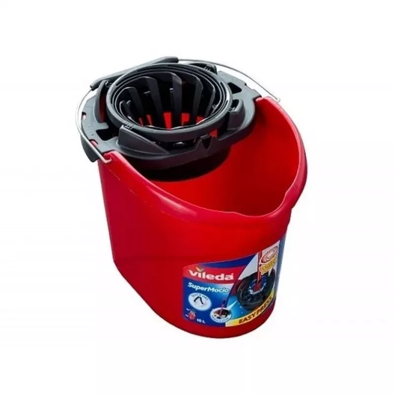 Vileda SuperMocio Torsion Power moppiämpäri puristimella, punainen