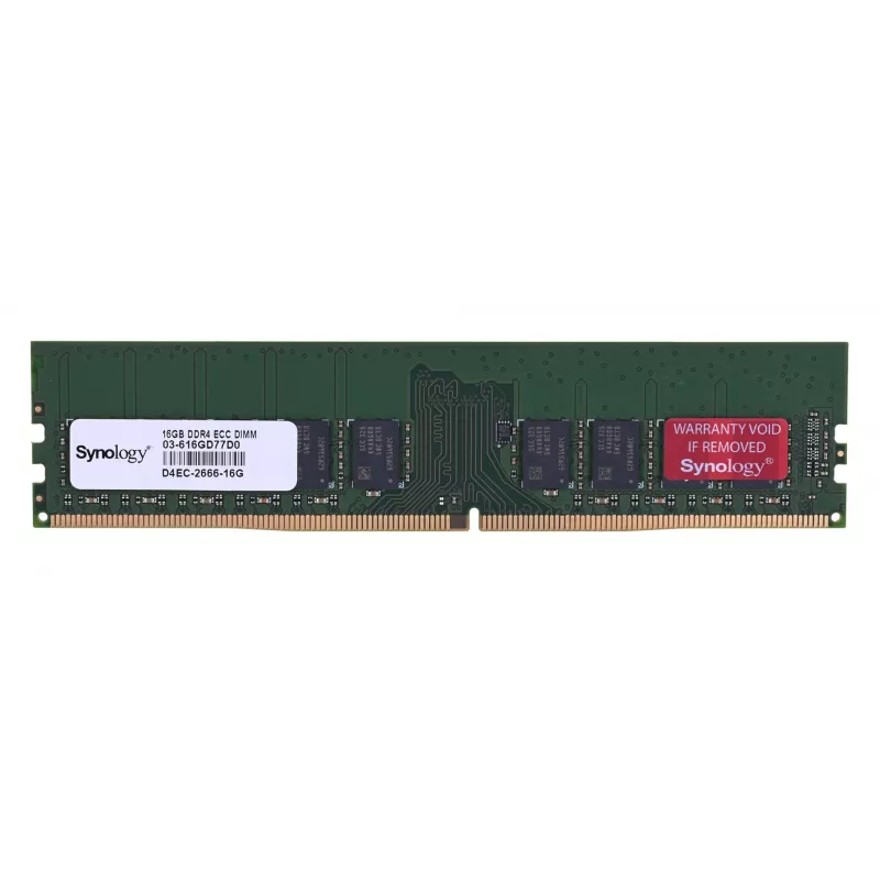 Synology - DDR4 - moduuli - 16 GB - DIMM 288-PIN - 2666 MHz / PC4-21300 1,2 V puskuroimaton ECC