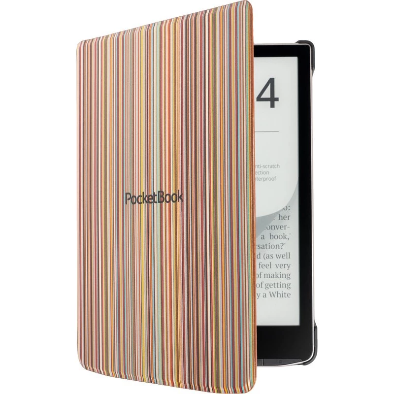 PocketBook Shell -suojakansi H-S-743-CL-WW 7,8 tuuman InkPad 4 / Color 2 / Color 3, värikkäät raidat