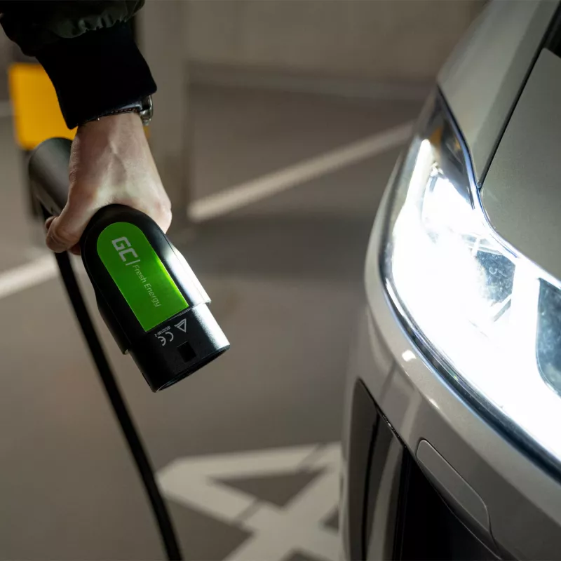Sähköauton latauskaapeli Green Cell EV13 musta Type 2 5m