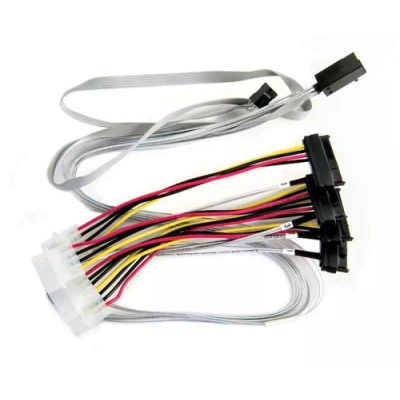 Microsemi Adaptec - sisäinen SAS-kaapeli - sidebandeilla - SAS 6Gbit/s - 4-lane - 4x Mini SAS HD (SFF-8643) (M) sisäiseen virtalähteeseen, 4-napainen, in
