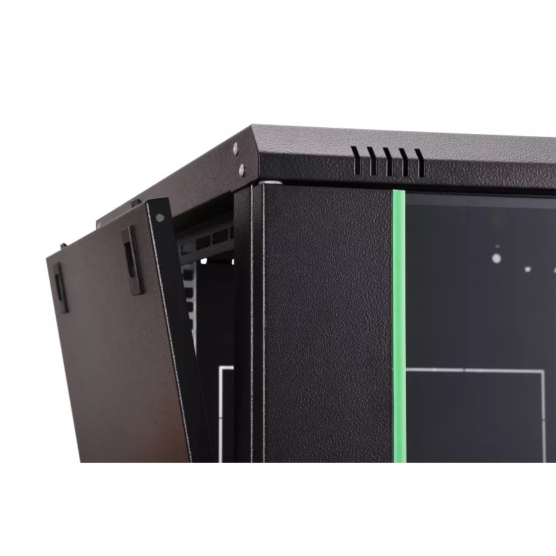 Seinäkiinnitteinen 19 tuuman räkkikotelo DIGITUS Dynamic-N DN-37103 — 7U, 600x600 mm, IP20, kokoamaton, musta