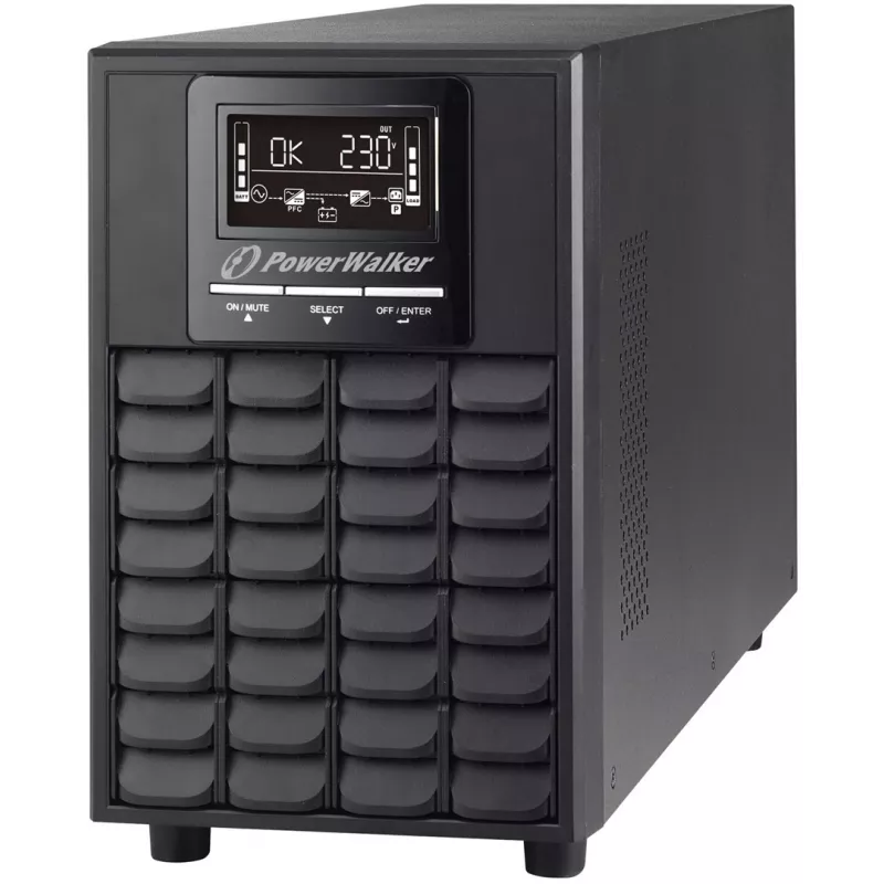 PowerWalker VFI 1500 CG PF1 Double-Conversion (Online) 1,5 kVA 1500 W 4 AC-lähtöä