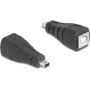Kaapelin liitinsovitin DeLOCK 67200 Mini-USB - USB Type-B, musta