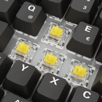 Mekaaninen pelinäppäimistö Sharkoon Skiller SGK50S3 PBT musta keltainen RGB