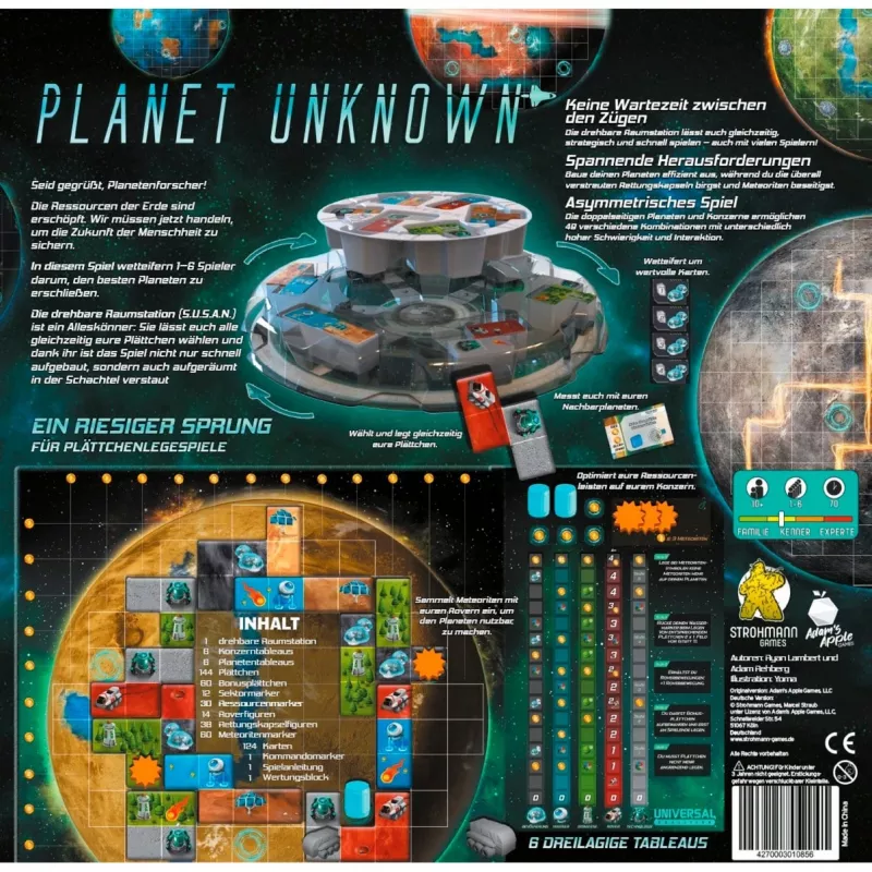 Planet Unknown, lautapeli