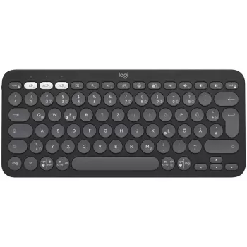 Logitech Pebble Keys 2 K380s - näppäimistö - langaton - Bluetooth LE - QWERTZ - saksa - Tonal Graphite (920-011795)
