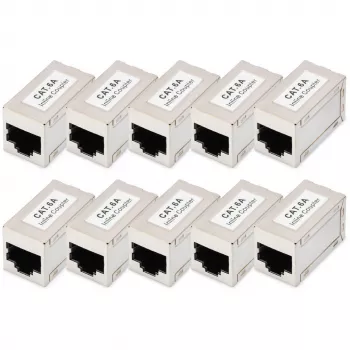 Digitus CAT 6A suojatut modulaariset liittimet 10 kpl RJ-45 kultakontaktit