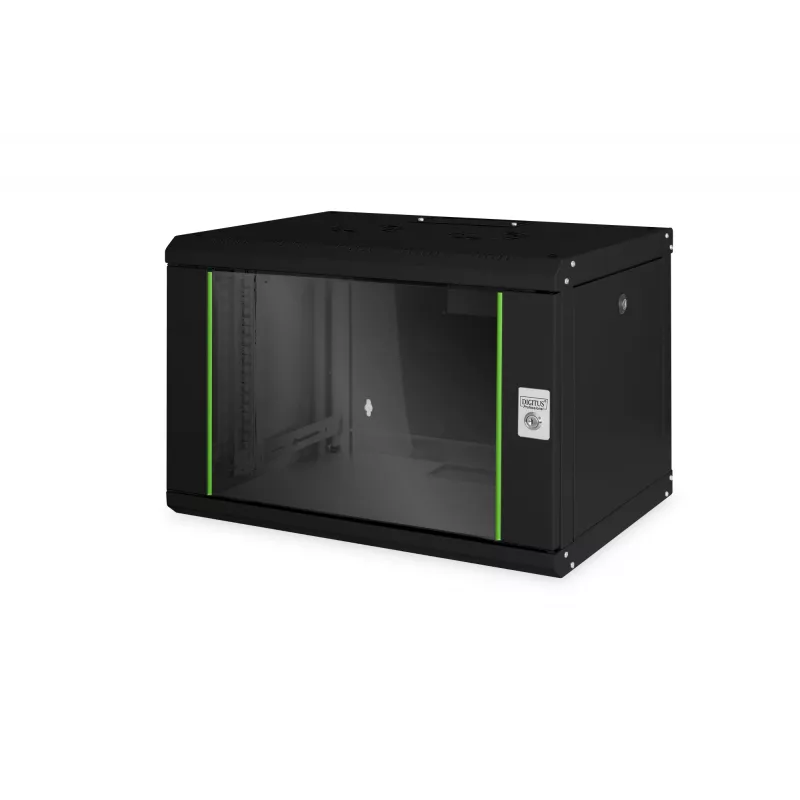 Seinäasennettava kaappi Digitus DN-19 07-U-SW