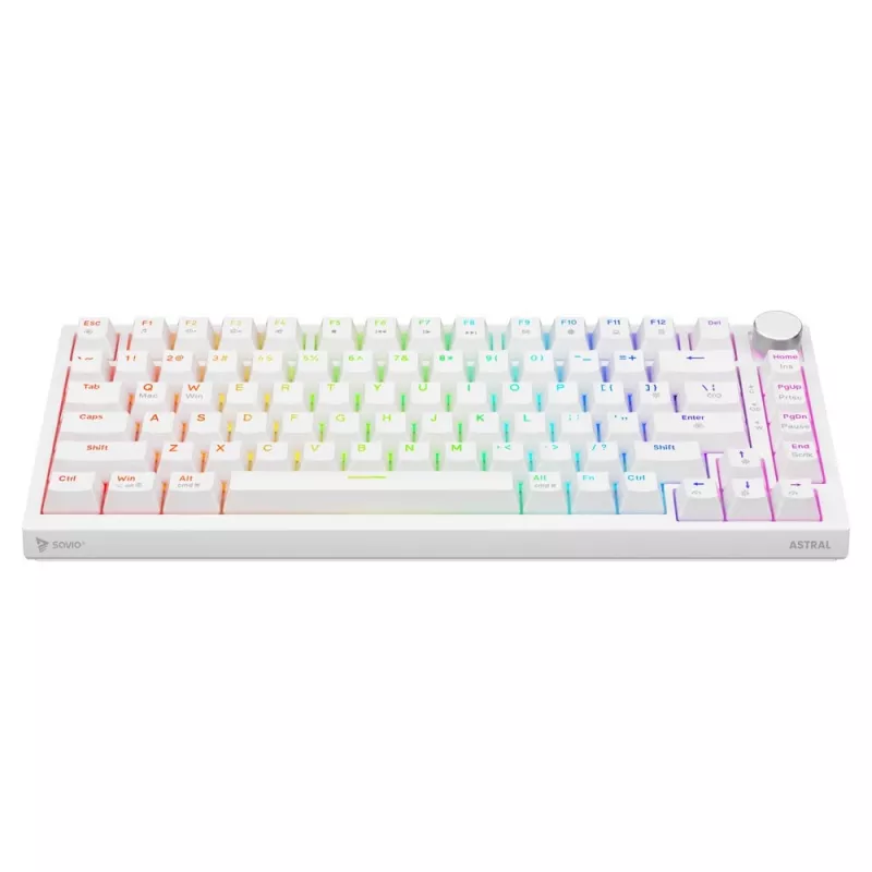 Savio ASTRAL WHITE JADE näppäimistö pelikäyttöön USB QWERTY US International