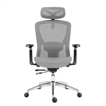 Kiertotuoli toimistotuoli mark adler Expert 5.3 harmaa verkko – ergonominen, korkeussäädettävä, lannetuki, niskatuki, käsinojat