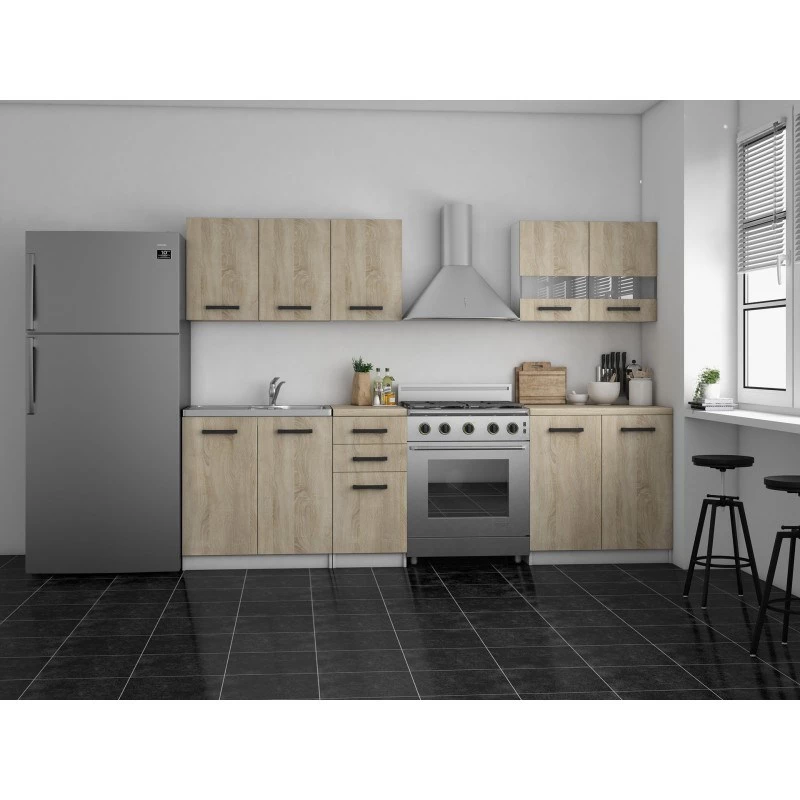Topeshop KUCHNIA SET SONOMA keittiö/ruokailuhuonekalusarja