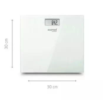 Ecomed by Medisana PS-72E henkilövaaka – 150 kg, lasitaso, valkoinen